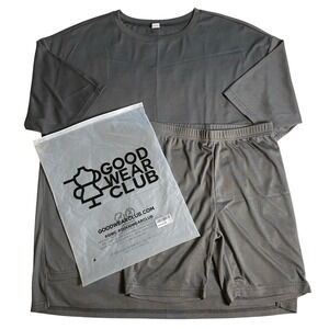 Good Wear Club Women's 2 Piece Bike Short and Oversized Shirt Set Size Medium